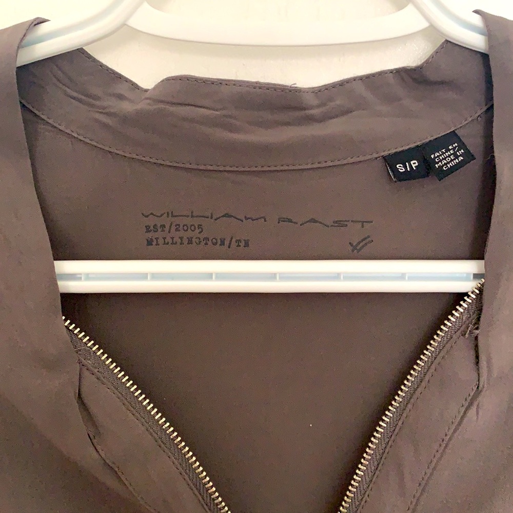 William Rast Grey Zipper Blouse - Picture 2 of 4